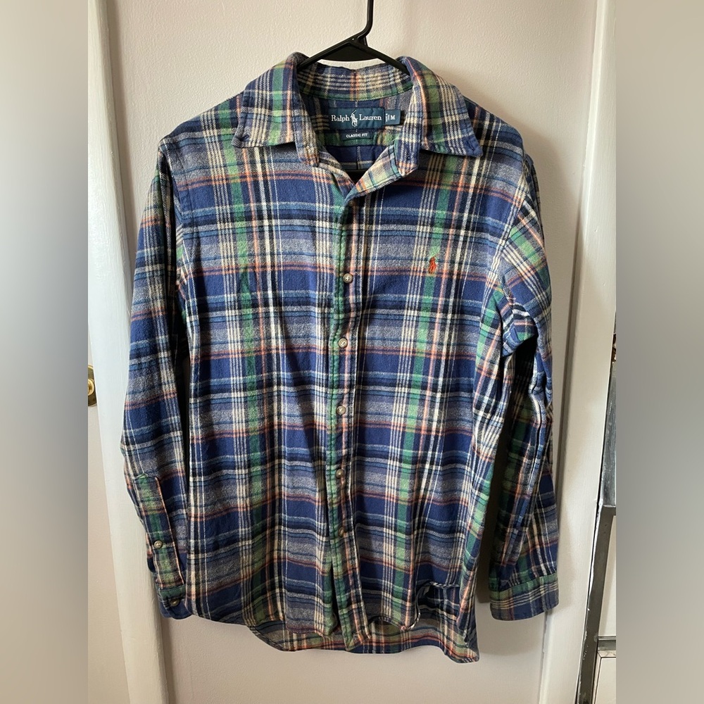 Ralph Lauren Classic Fit Plaid Shirt Size Medium